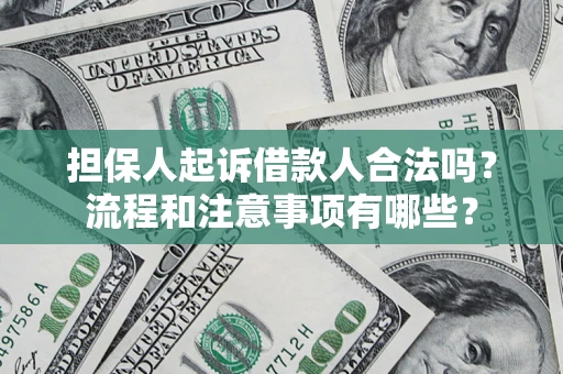 武汉担保人起诉借款人合法吗？流程和注意事项有哪些？