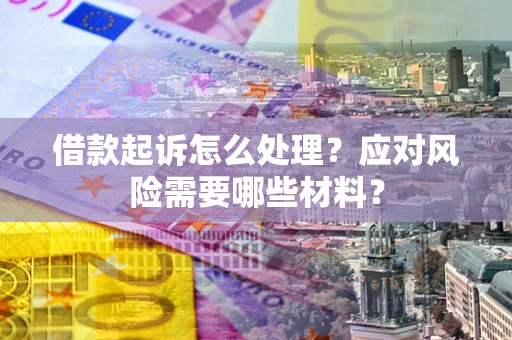武汉借款起诉怎么处理？应对风险需要哪些材料？