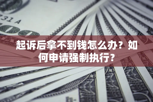 武汉起诉后拿不到钱怎么办？如何申请强制执行？
