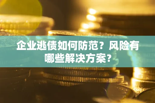 武汉企业逃债如何防范？风险有哪些解决方案？