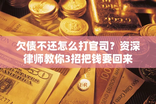 武汉欠债不还怎么打官司？资深律师教你3招把钱要回来