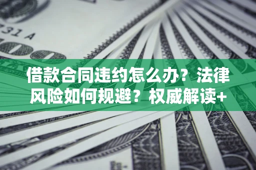 武汉借款合同违约怎么办?法律风险如何规避?权威解读+实用指南 武汉借款合同违约怎么办?法律风险如何规避?权威解读+实用指南