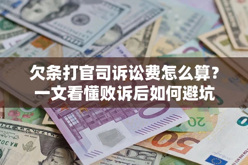 武汉欠条打官司诉讼费怎么算？一文看懂败诉后如何避坑