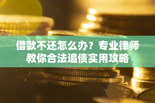 武汉借款不还怎么办？专业律师教你合法追债实用攻略