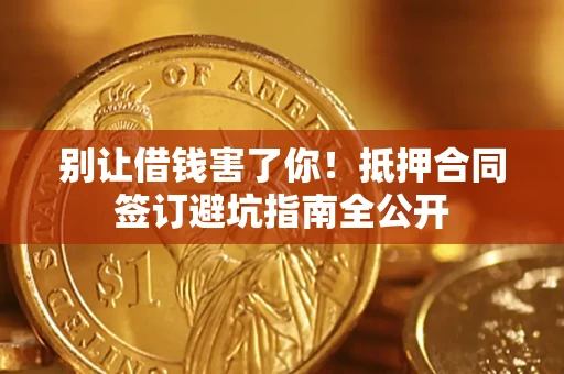 武汉别让借钱害了你！抵押合同签订避坑指南全公开